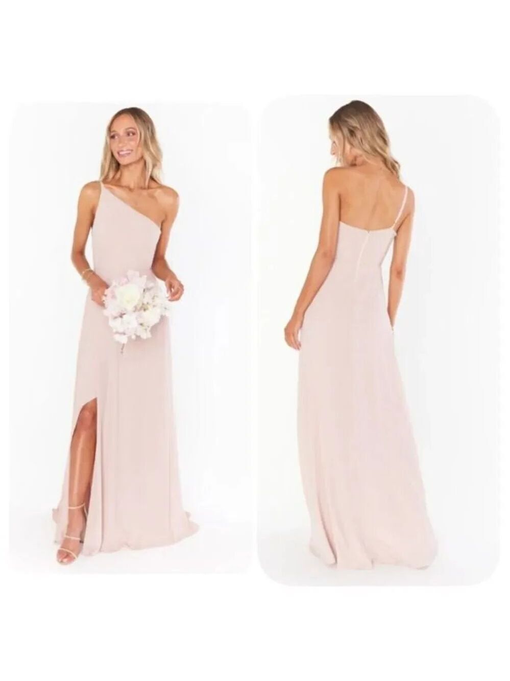 Show Me Your Mumu Shannon One Shoulder Dress In Dusty Blush Sz M